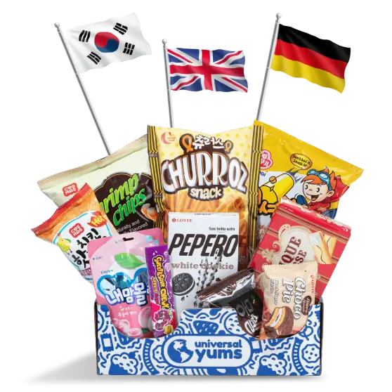 Universal Yums snack box filled with international treats