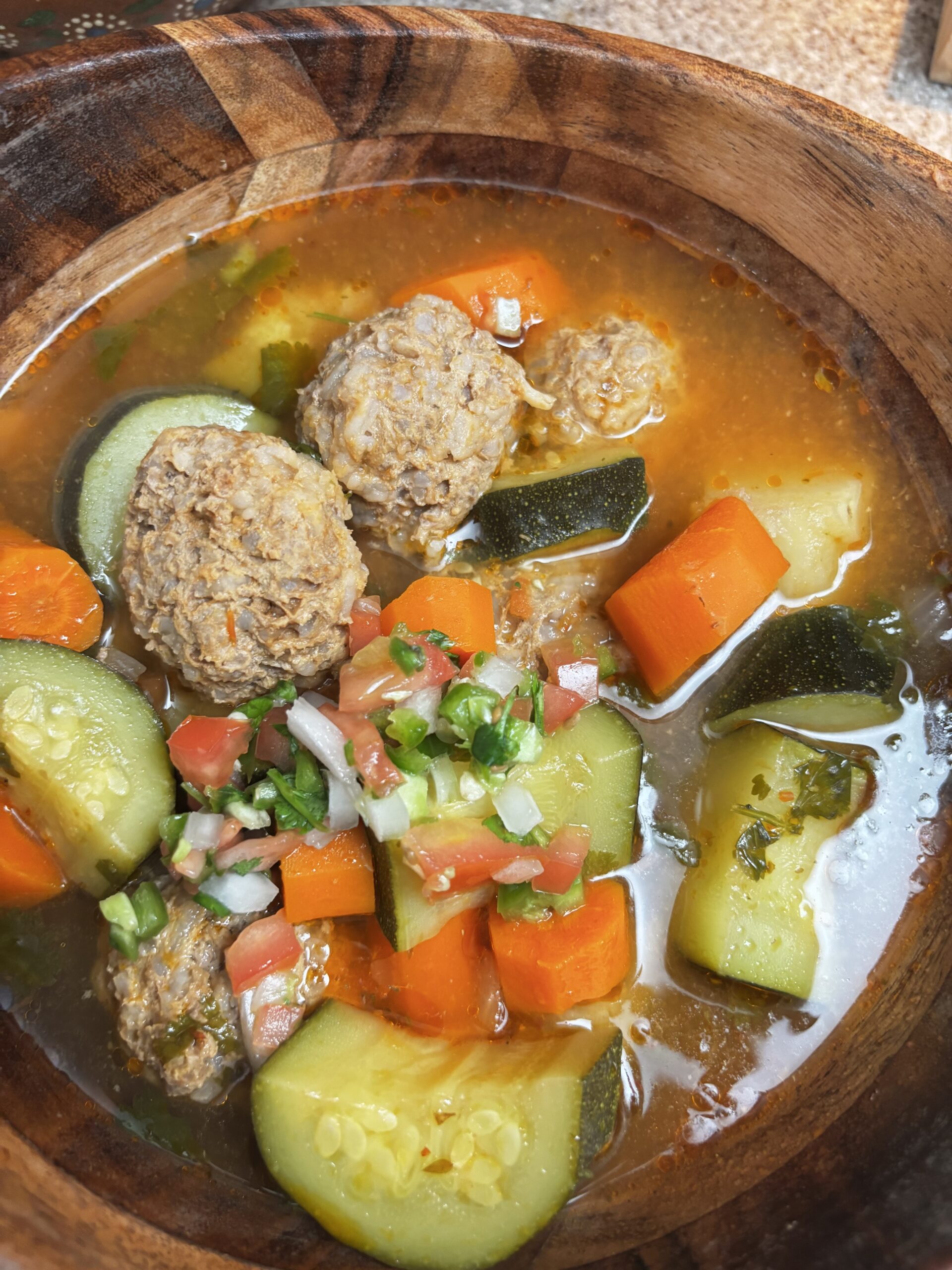 Caldo de Albóndigas (Mexican Meatball Soup)
