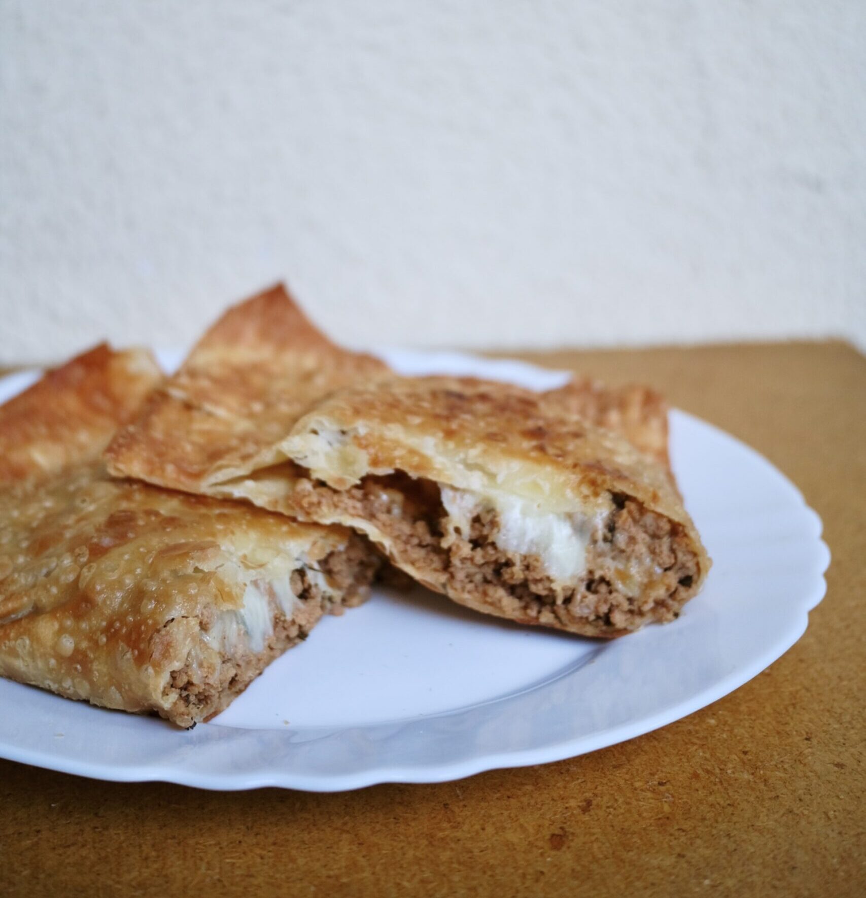 Brazilian Pastel with Ground Beef & Cheese