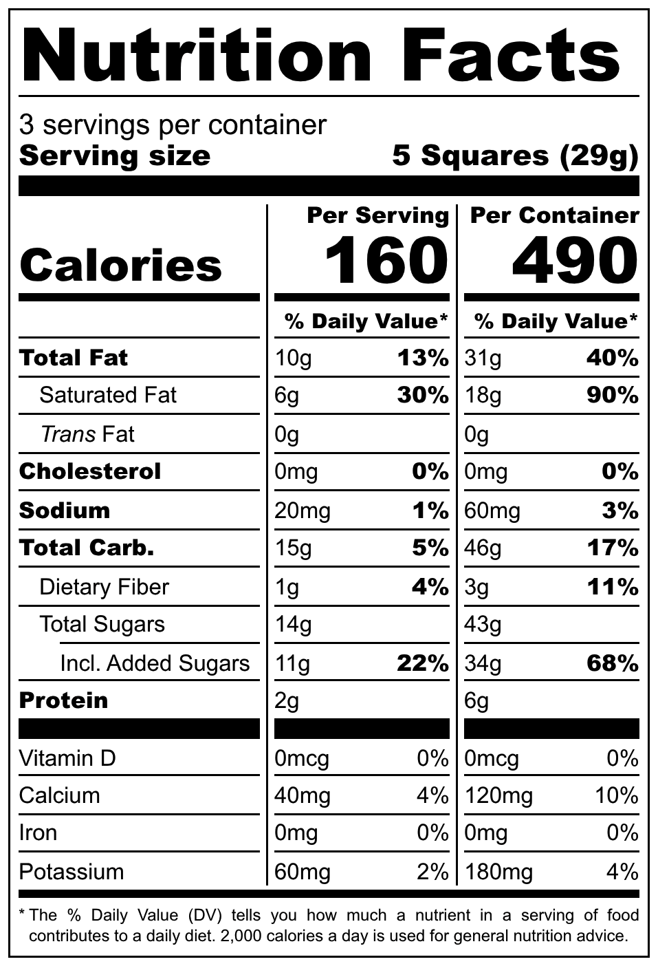 Wawel Cocoach! Wisnia nutritional label