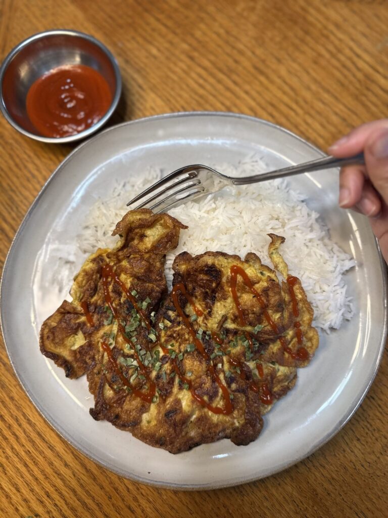 Khao Kai Jiew (Thai Style Omelet over rice)