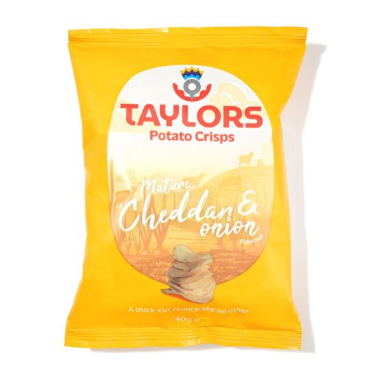 Taylors Potato Crisps Mature Cheddar & Onion Package