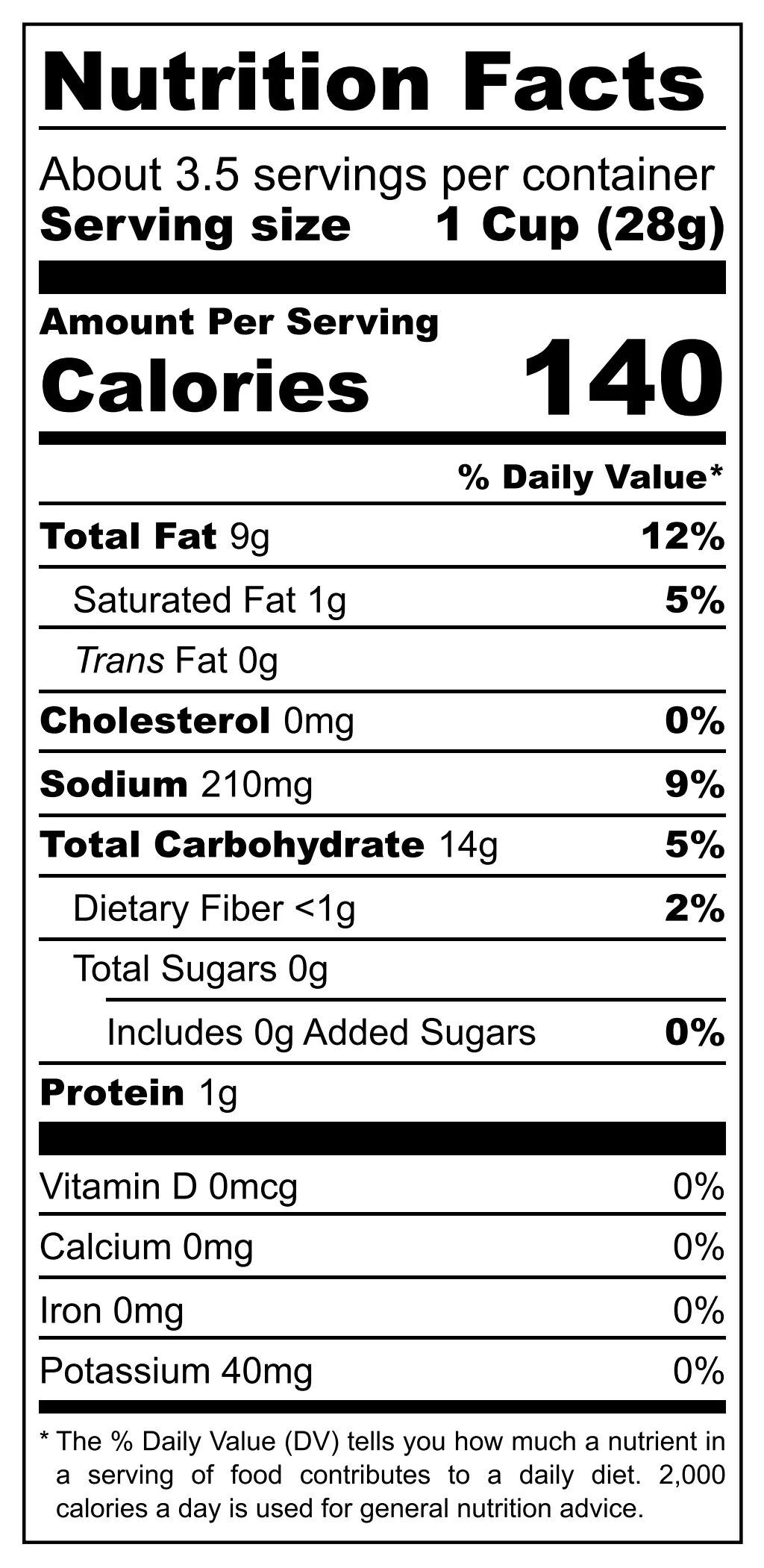 Snacker Papas Con Chile de Árbol nutritional label