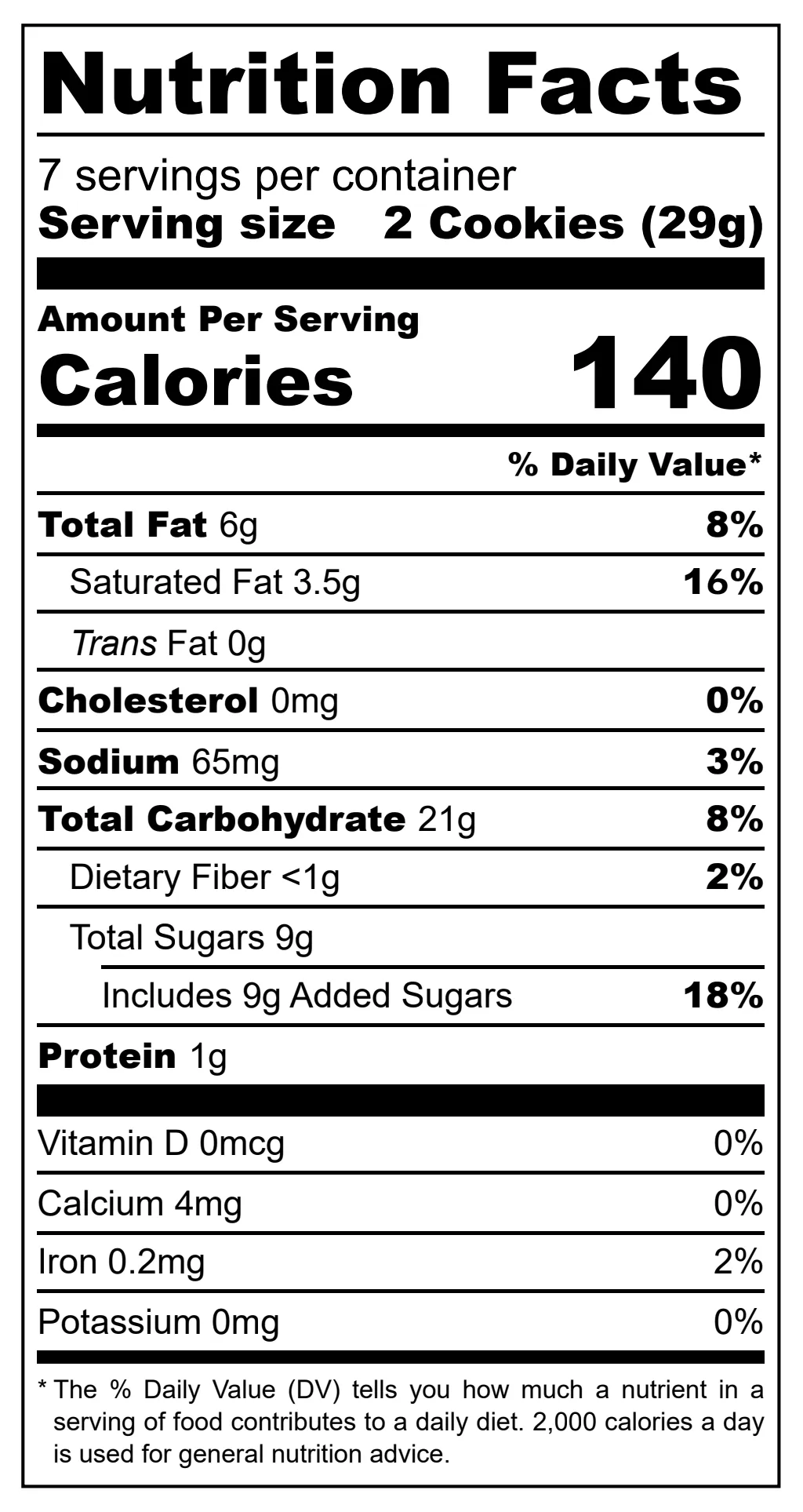 Papadopoulos Biscotello nutritional label