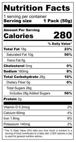 Maître Truffout Feine Meeresfrüchte nutritional label